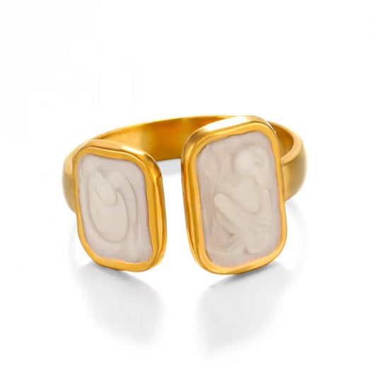 Roman Cameo Statement Ring